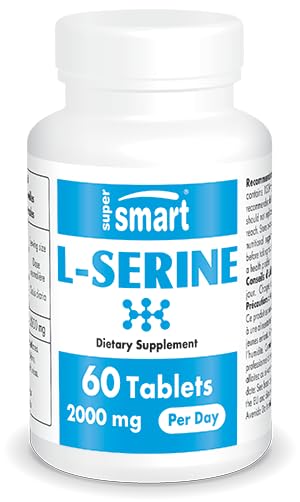 Supersmart L-Serine bottle with easy daily 2000 mg dosage for amino acid support