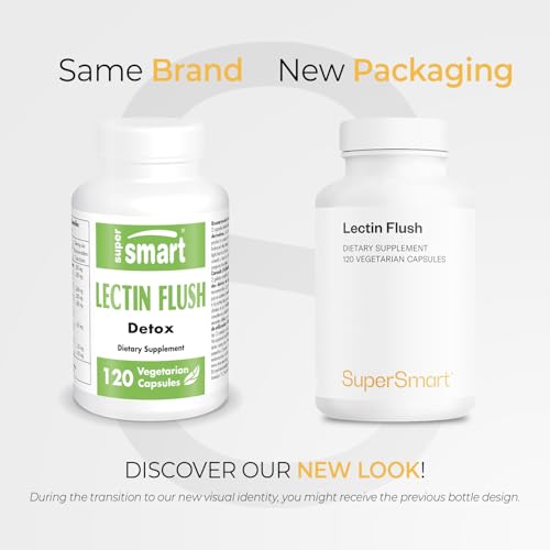 Supersmart Lectin Flush capsules close-up highlights vegetarian-friendly, non-GMO composition.
