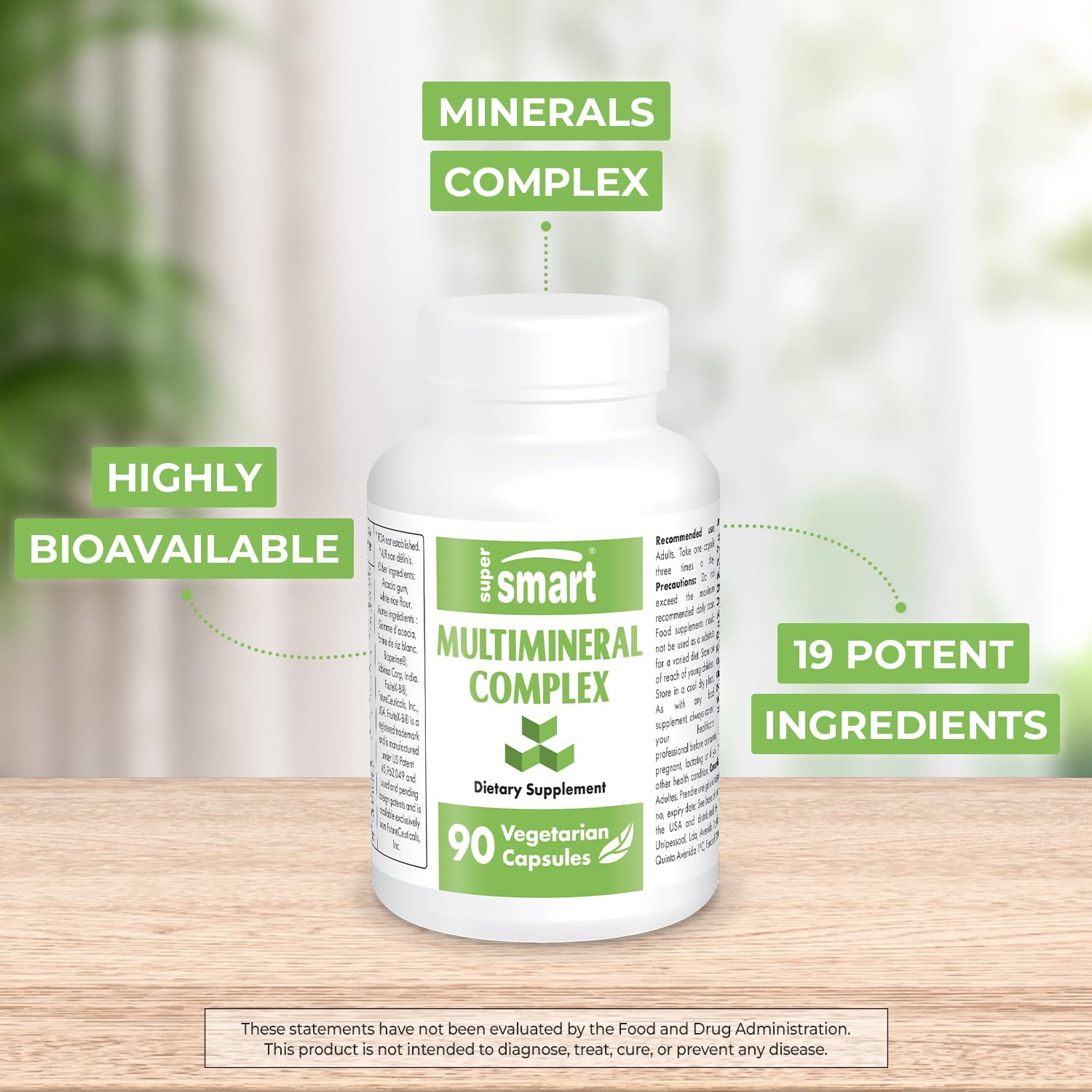 Supersmart Multimineral label view showing full spectrum minerals