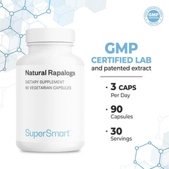 Box packaging of Supersmart Natural Rapalogs with ingredient list.