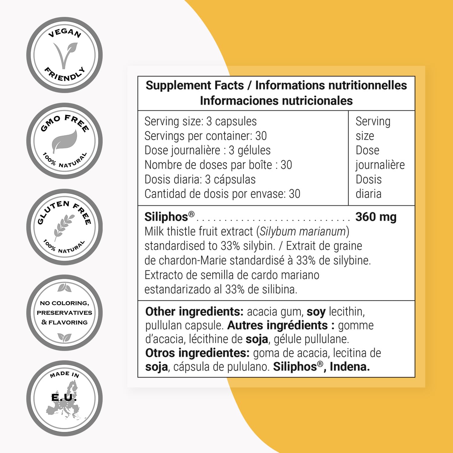 Supersmart SilyPlus packaging with Non-GMO and Gluten Free badge
