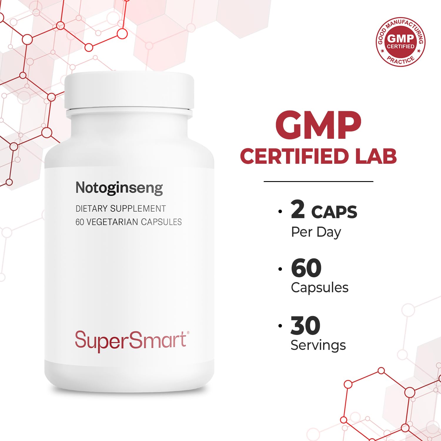 Supersmart notoginseng visual with immune support theme for everyday health