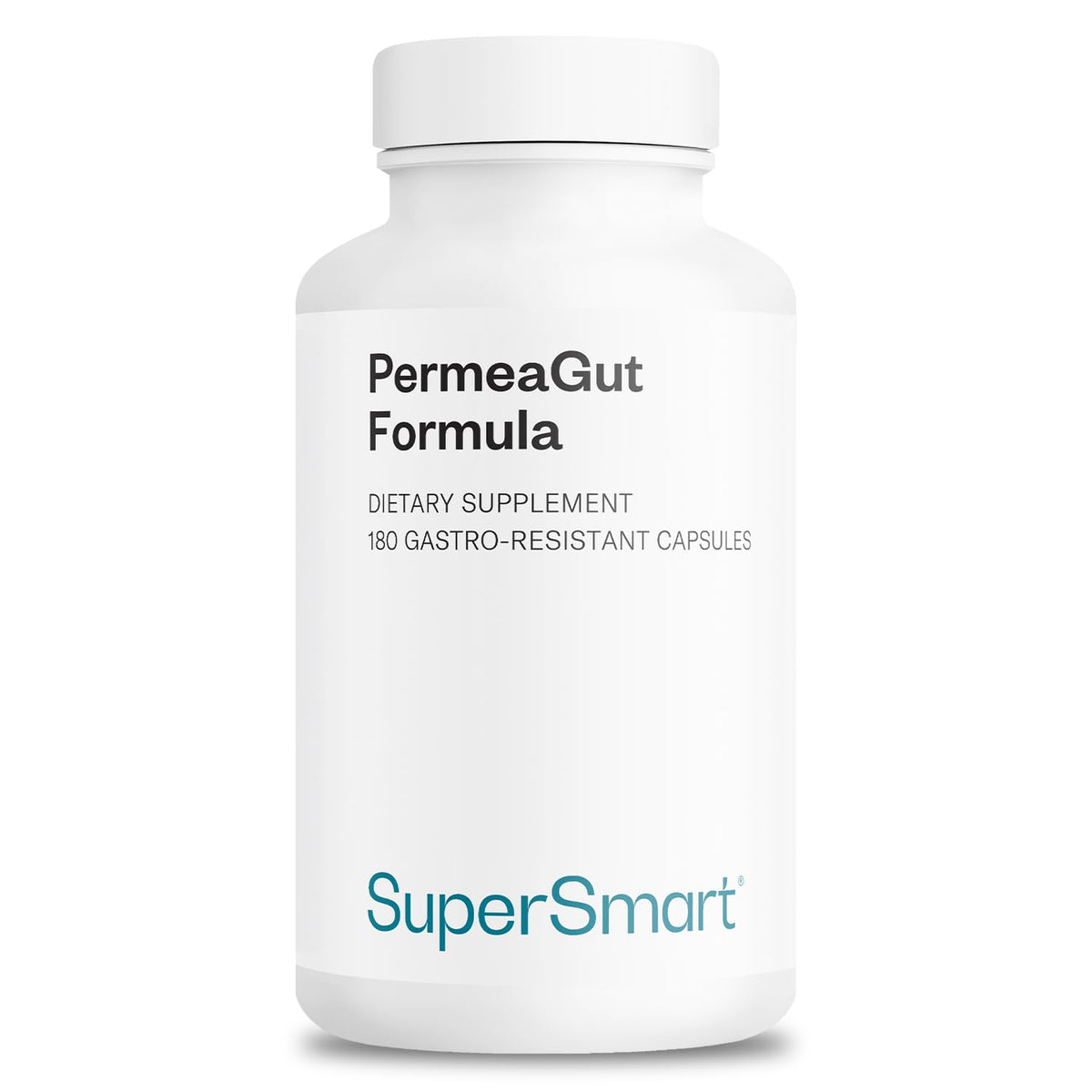 Supersmart PermeaGut bottle front for gut barrier support.