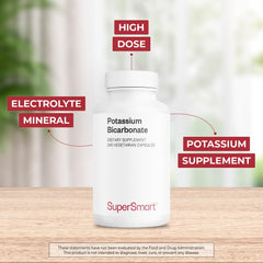 Supersmart Potassium Bicarbonate capsules close-up for convenient daily use.