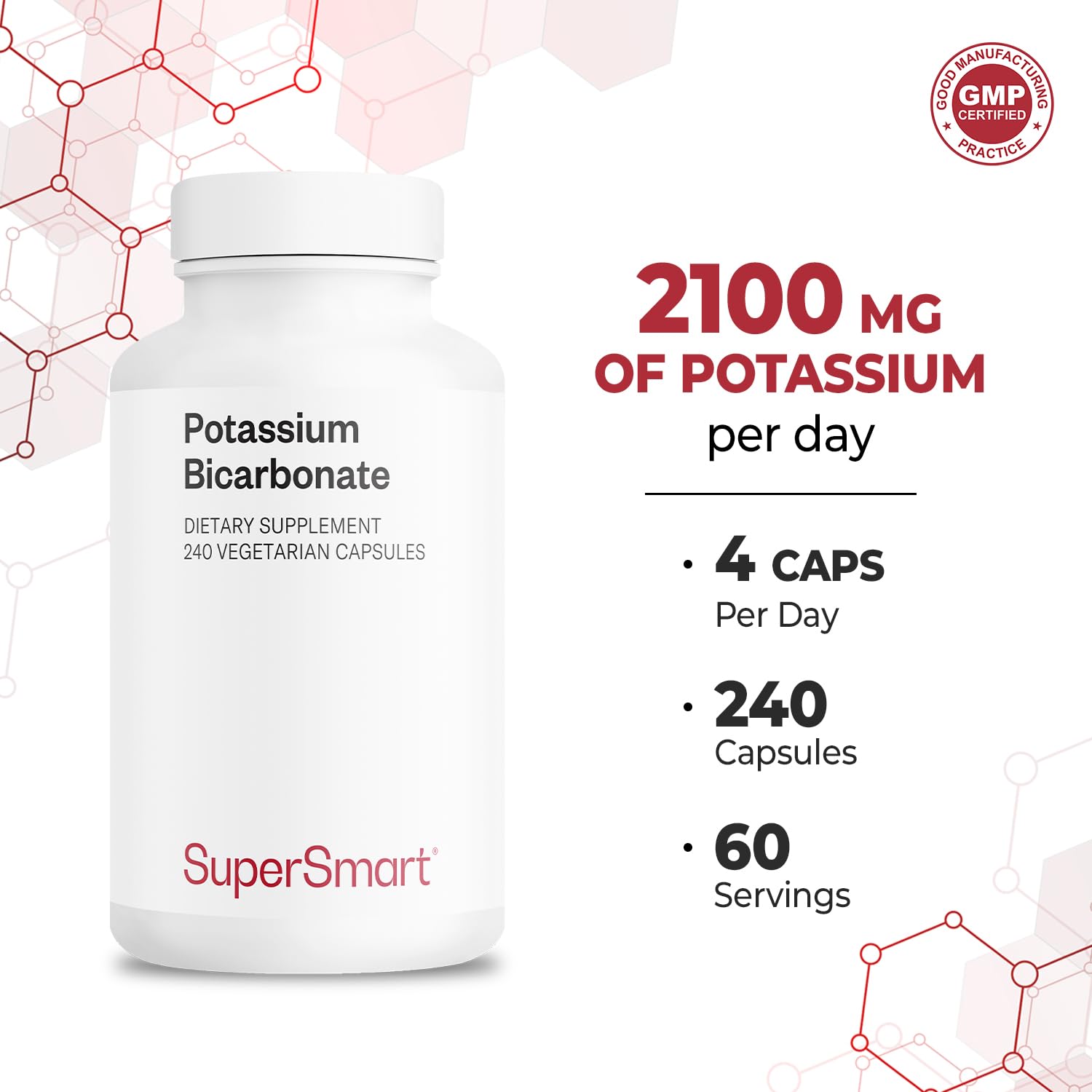 Close-up of Supersmart packaging showing vegetarian-friendly formulation.