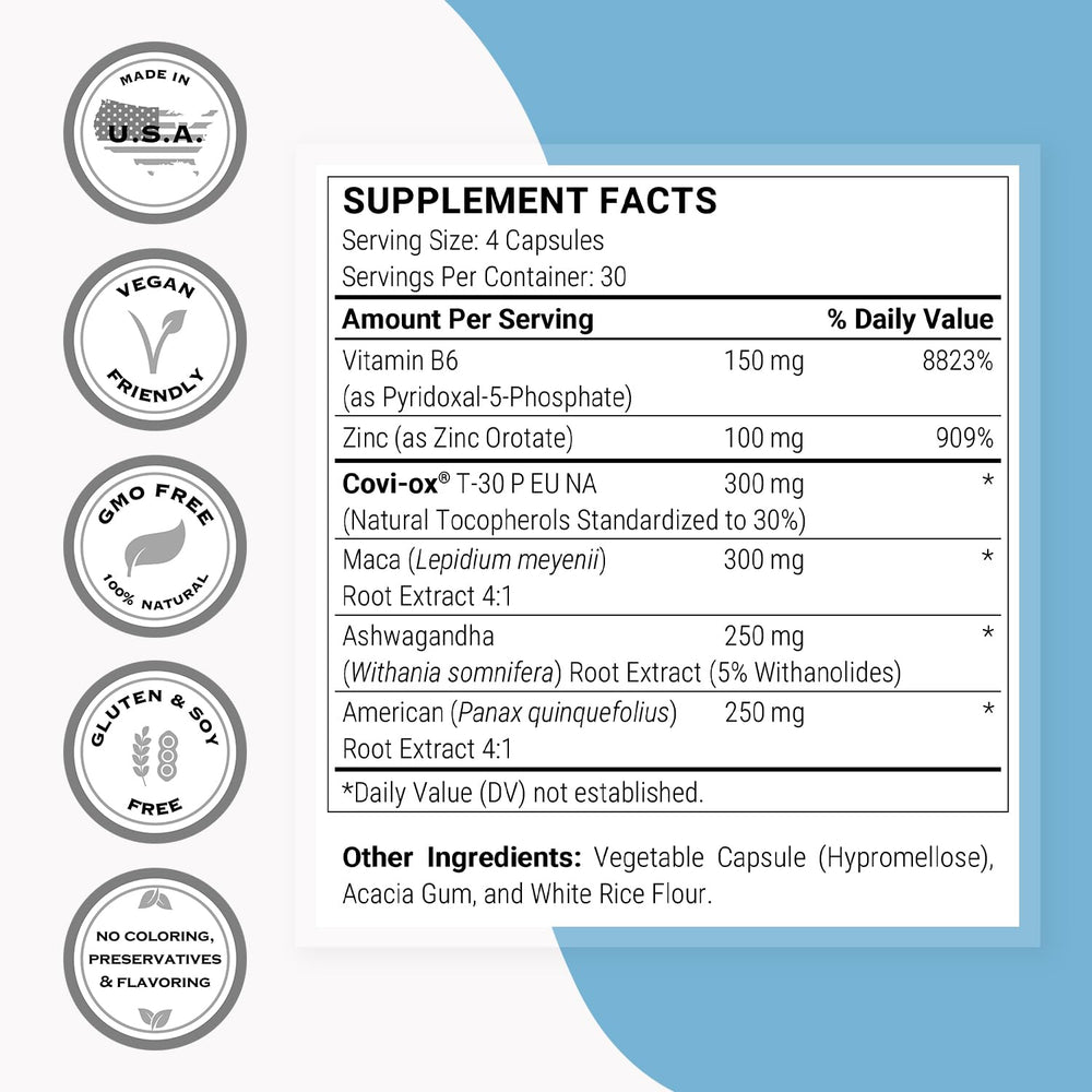 Supersmart Prolactin Balance maca root ingredient image highlights adaptogenic nutrition.