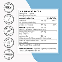 Supersmart Prolactin Balance maca root ingredient image highlights adaptogenic nutrition.
