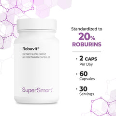 Supersmart Robuvit badge indicating 20-percent Roburins in the extract