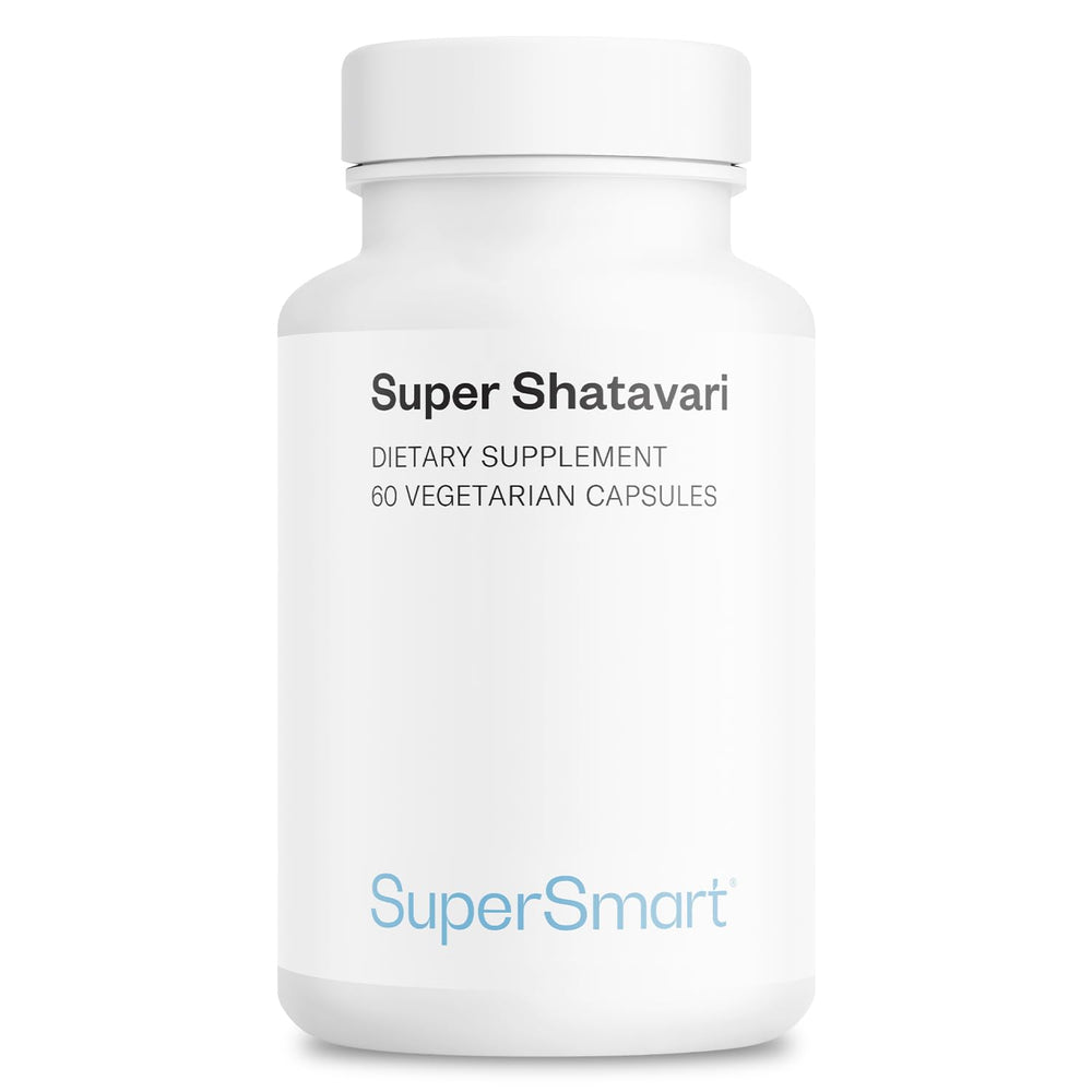 Supersmart Shatavari capsules pack for convenient daily use with high potency.