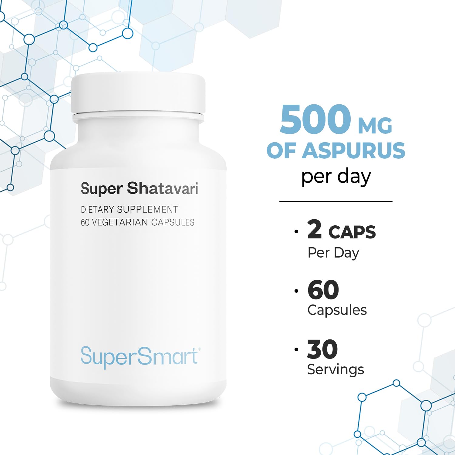 Supersmart Shatavari root sample evokes natural sourcing.