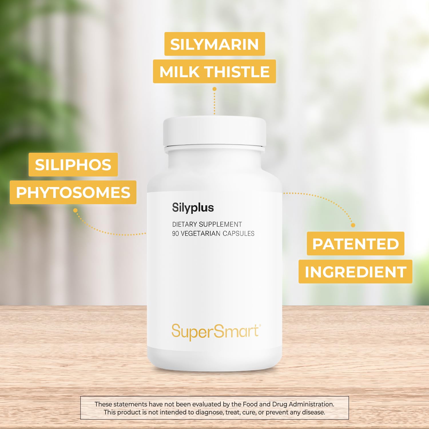 Supersmart SilyPlus box emphasizing silymarin extract standardized to 33% silybin