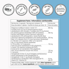 Supersmart Stem Cells Activator dosage label shows the 4 capsules daily recommendation.