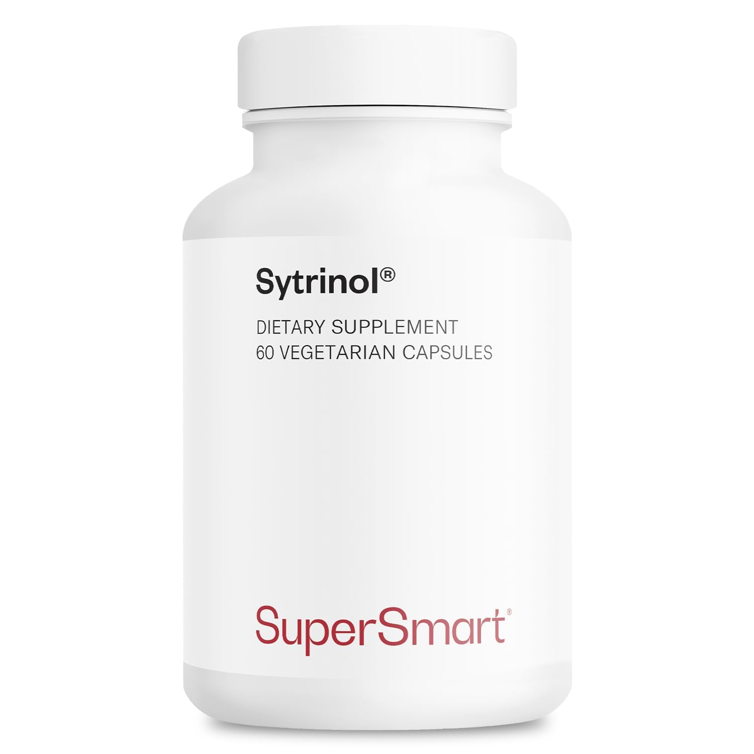 Supersmart Sytrinol softgel bottle offers convenient daily antioxidant support in a gluten-free formula.