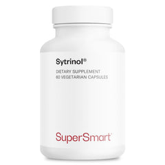 Supersmart Sytrinol softgel bottle offers convenient daily antioxidant support in a gluten-free formula.