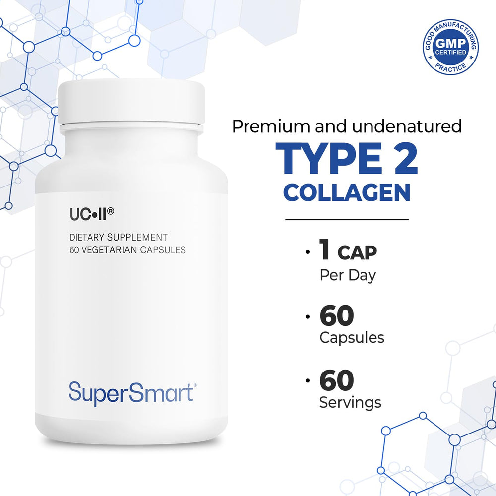 Supersmart UC-II bottle with glass for easy nightly dosage.