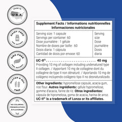 Supersmart UC-II capsule closeup for convenient nightly intake.