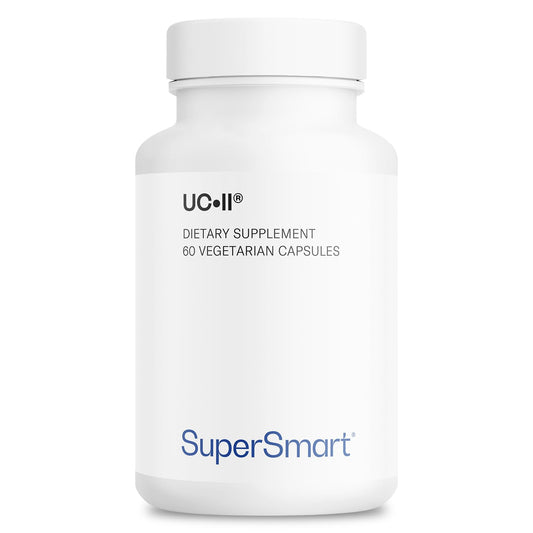 Supersmart UC-II supplement bottle front for daily joint support.