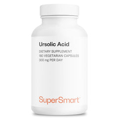 Supersmart ursolic acid bottle cap detail showing easy daily dosage