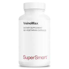Supersmart VeinoMax bottle front showing vegan capsules for circulatory support.