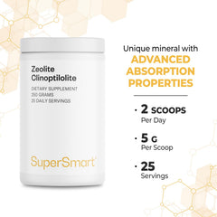 Supersmart Zeolite Clinoptilolite powder in water demonstrating easy mixing