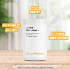 Supersmart Zeolite Clinoptilolite powder pouring into a glass