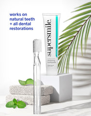 Supersmile Calprox formula highlighted for stain-targeting in the paste