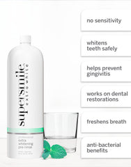 Close-up of Supersmile liquid for a refreshing feel