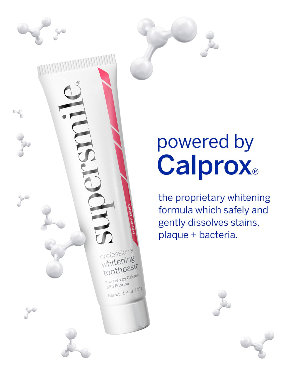 Supersmile Peppy Mint Whitening Accelerator bottle for gentle, accelerated whitening results.