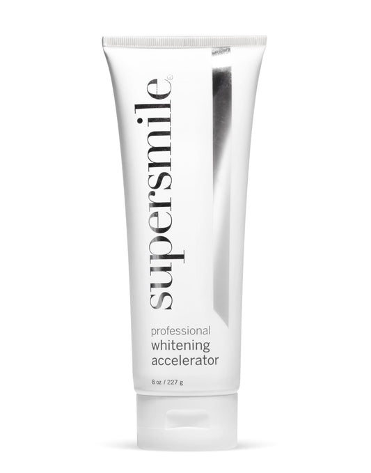 Supersmile Professional Whitening Accelerator bottle displaying premium whitening formula