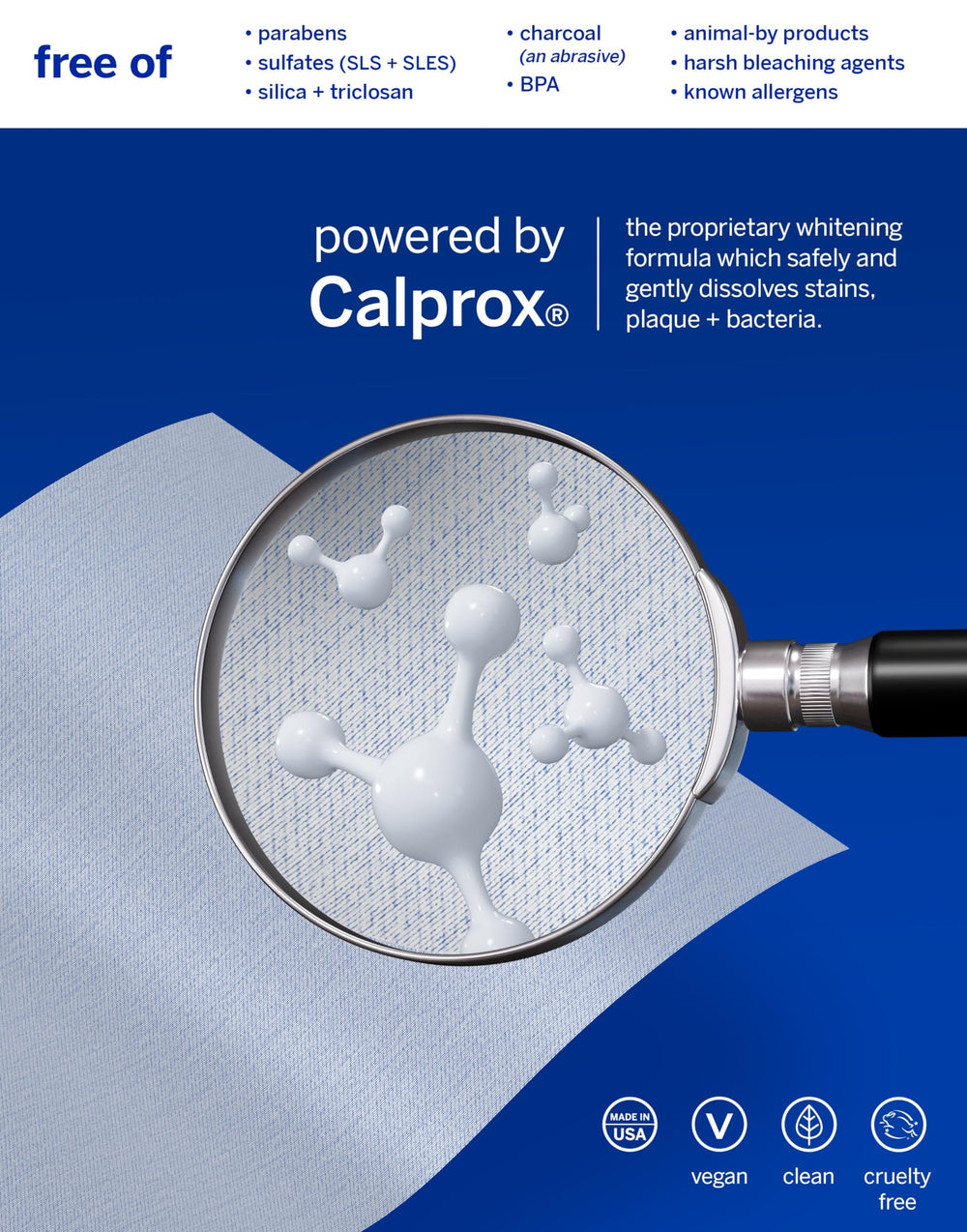 Supersmile Superstrips strip dissolving action demonstrated for mess-free whitening.