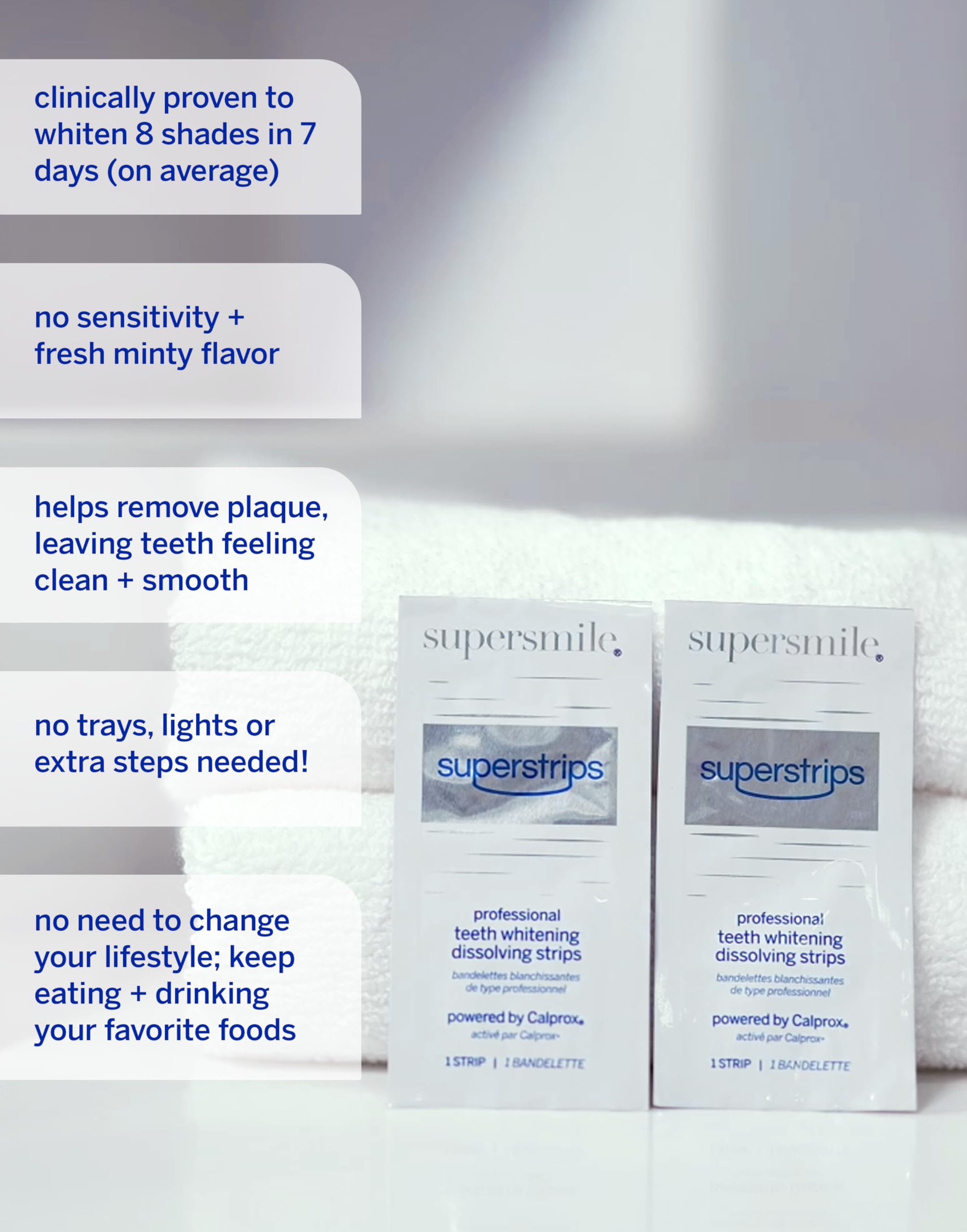 System in use during morning whitening routine