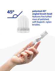 Supersmile whitening claim visuals suggest noticeable shade improvement with regular brushing