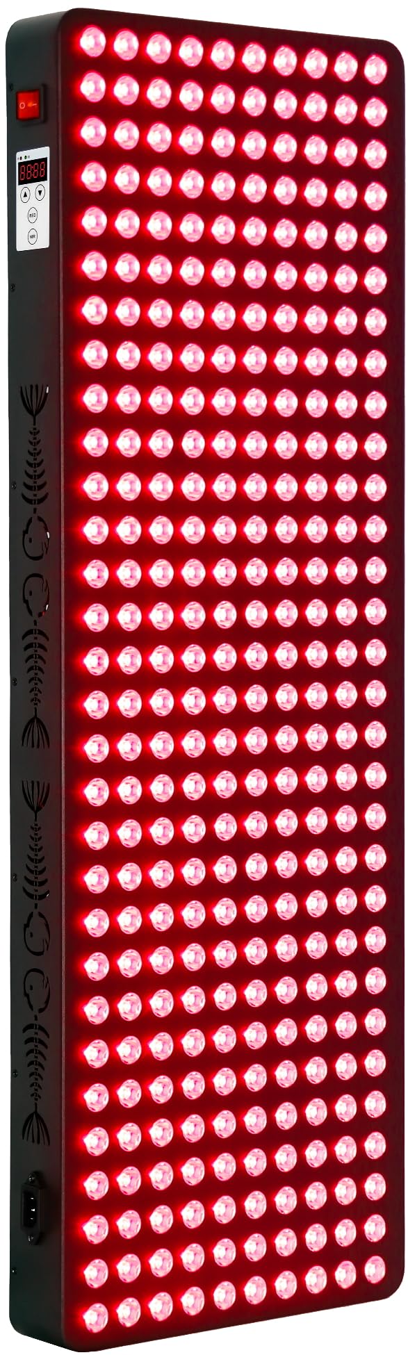 Supersred full-body panel front view for convenient home light therapy