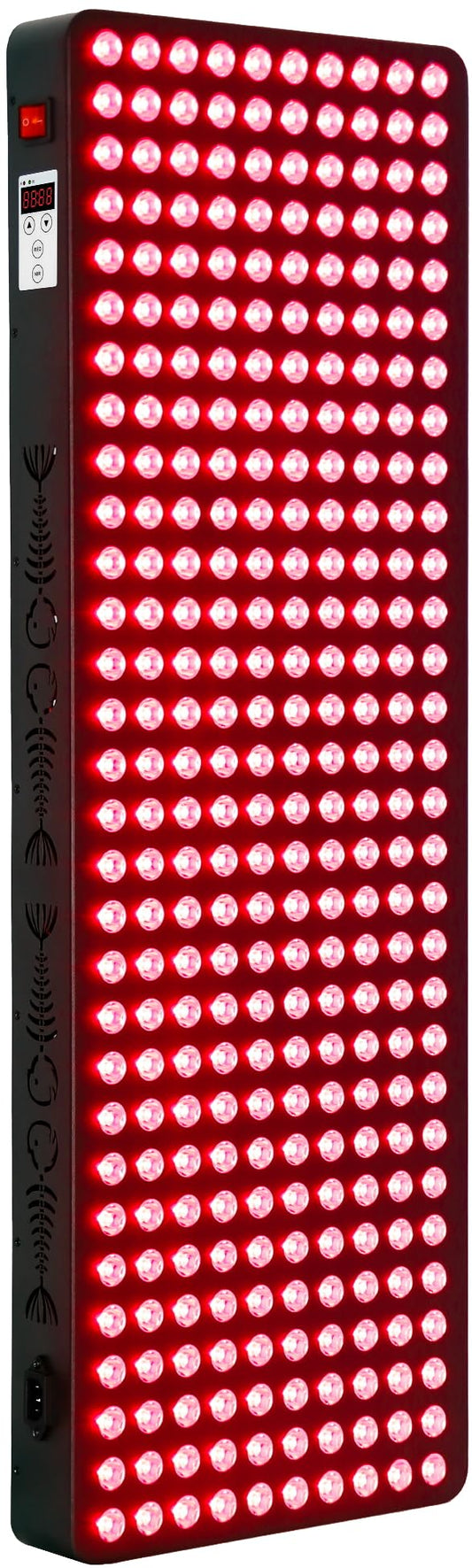 Supersred full-body panel front view for convenient home light therapy