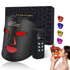 Supersred red light mask face close-up for at-home skincare