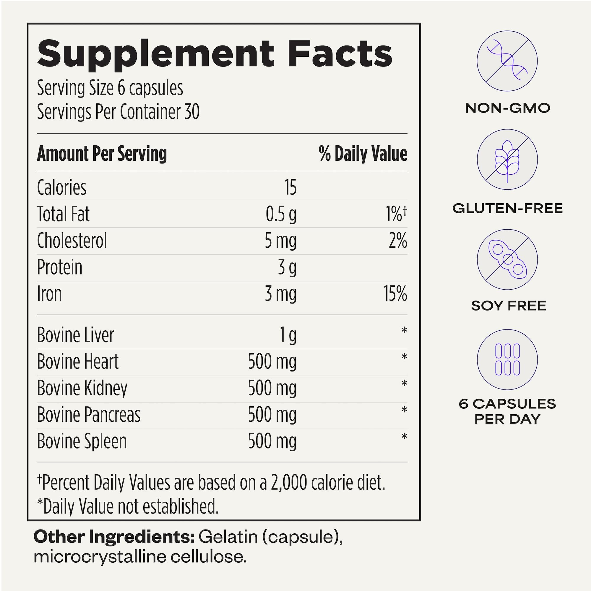Organs101 heart portion illustrating the organ blend in the supplement.