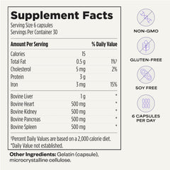 Organs101 heart portion illustrating the organ blend in the supplement.