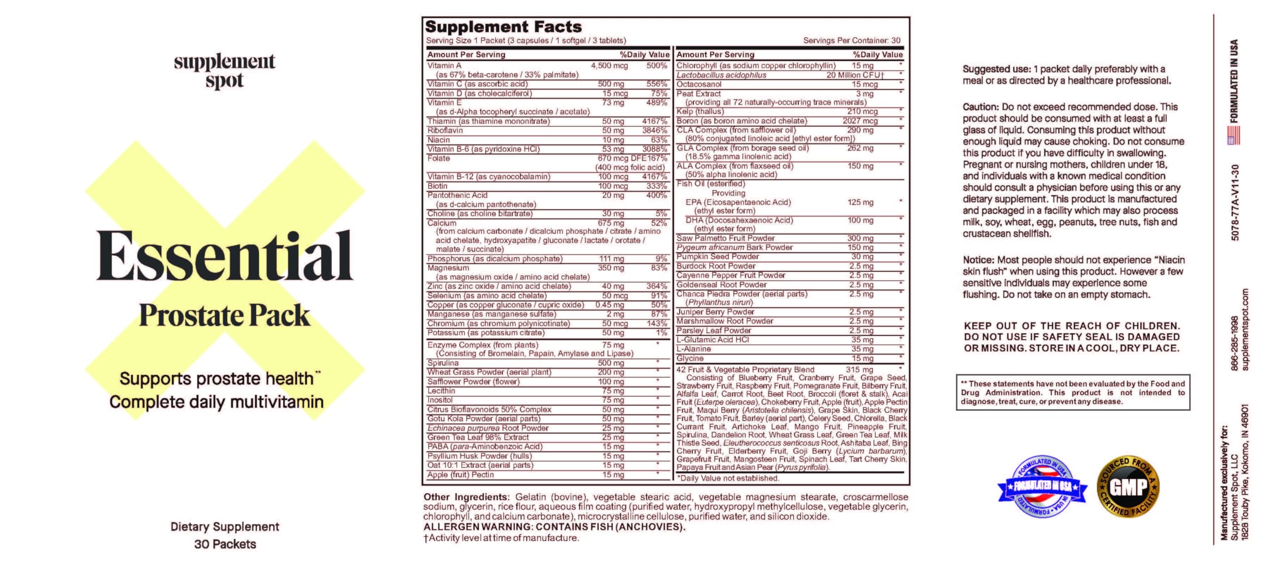 Supplement Spot Packaging with packets demonstrates compact travel-friendly nutrition