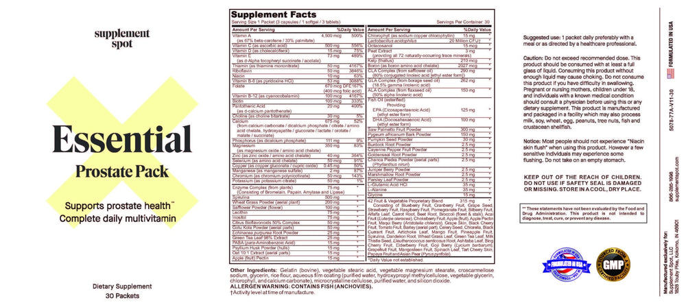 Supplement Spot Packaging with packets demonstrates compact travel-friendly nutrition