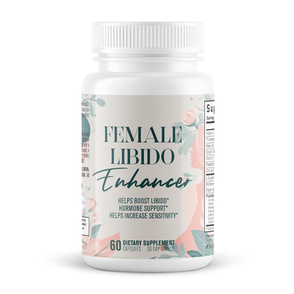Supplement Universe Female Libido Enhancer bottle focusing on mood and energy benefits