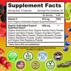 Supplements Studio Berry Blend ingredients bowl highlighting natural antioxidants.