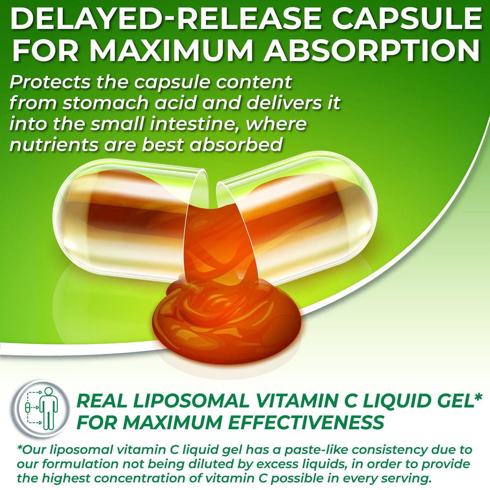 SUPPLEMENTS STUDIO Liposomal Vitamin C bottle with label highlights sunflower lecithin for enhanced bioavailability.