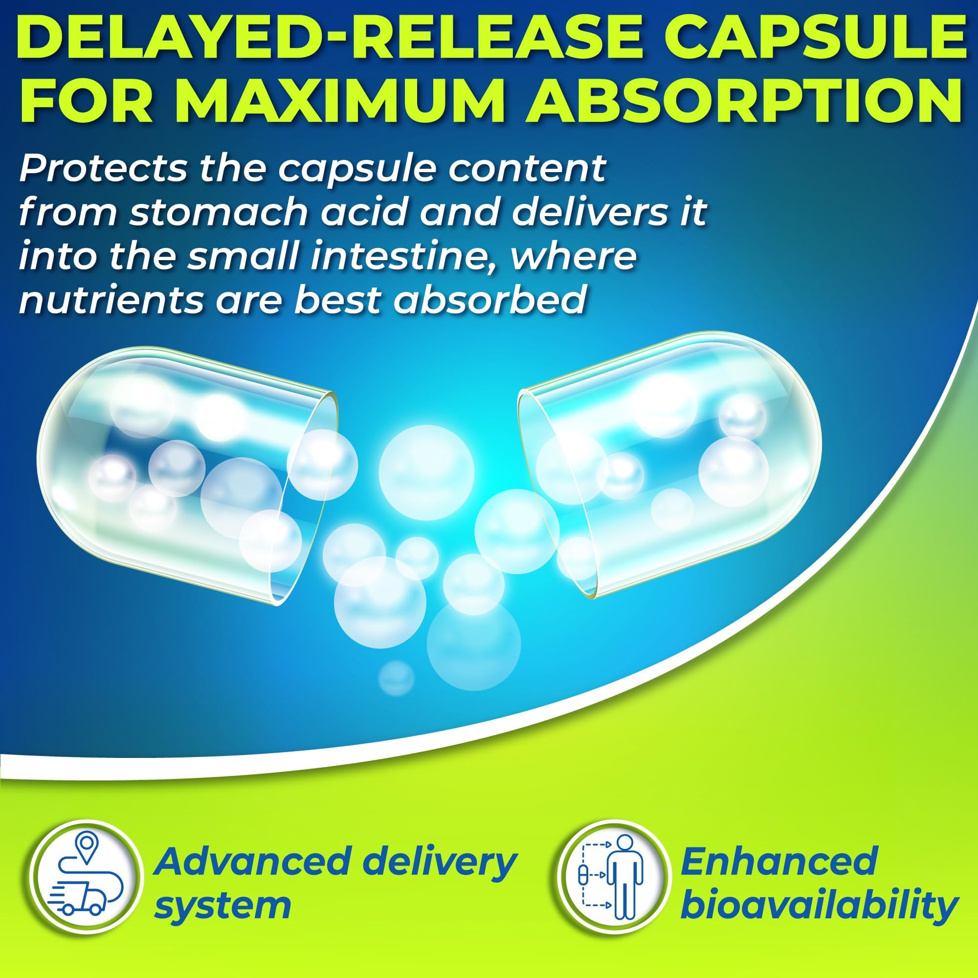 Vegan probiotic capsules by SUPPLEMENTS STUDIO for clean gut health