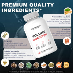 SuppNature Volume Booster daily-use scene with capsules ready for routine