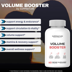 SuppNature Volume Booster pills in hand ready for daily routine to support mood and drive
