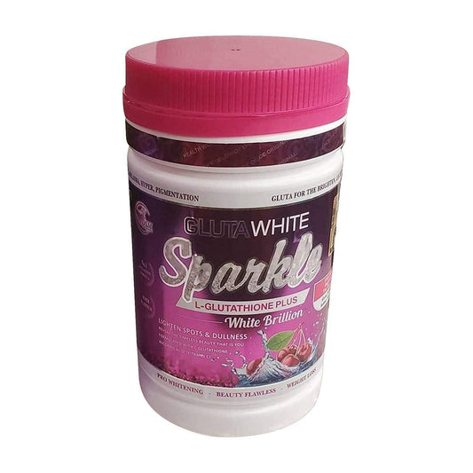 Supream Gluta White Sparkle bottle shows daily dose for radiant skin support.