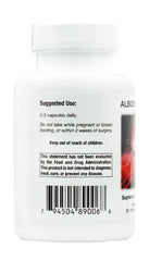 Albizia Supreme capsules closeup by Supreme Nutrition, silk tree bark capsules.
