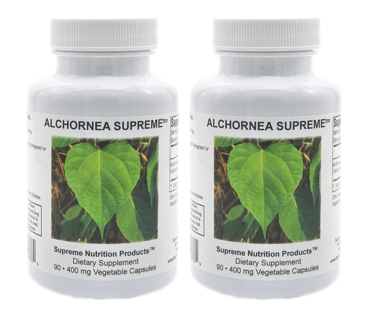 Supreme Nutrition Alchornea Supreme bottle view for a simple daily wellness ritual