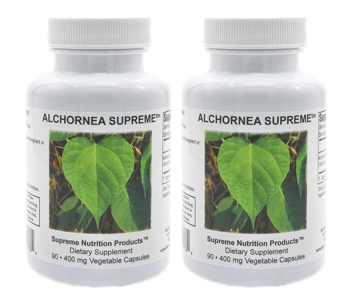 Supreme Nutrition Alchornea Supreme bottle view for a simple daily wellness ritual