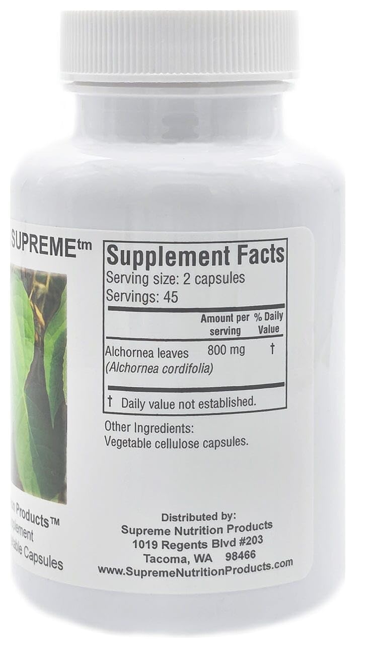 Two-pack packaging from Supreme Nutrition Alchornea Supreme for extended use
